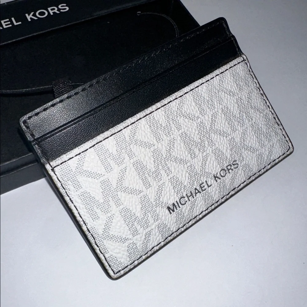 Michael Kors Black and White Card Holder